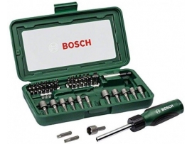 46dílná sada Bosch s ráčnou (PSR 10,8LI, 14,4, 14,4LI, 14,4LI-2, 18LI-2)